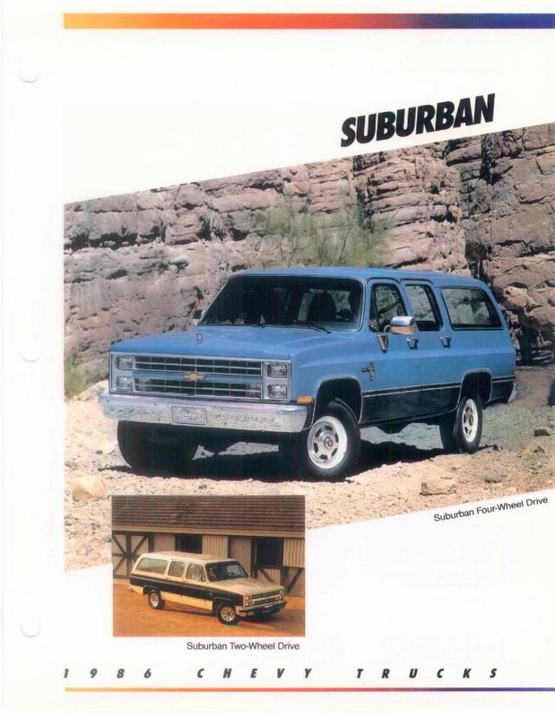 1986 Chevrolet Truck Facts Brochure Page 2